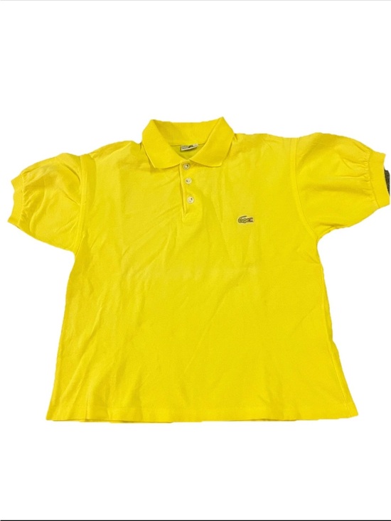 Lacoste Other - Chemise Lacoste Made In France Girls Size 7 Polo Yellow Shirt Retro Tennis Golf